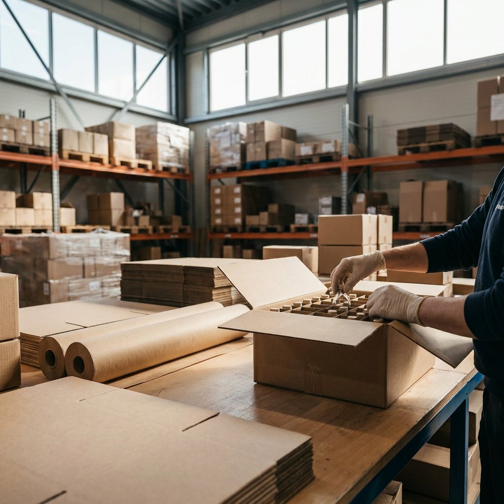 Dozen met vakjes op maat