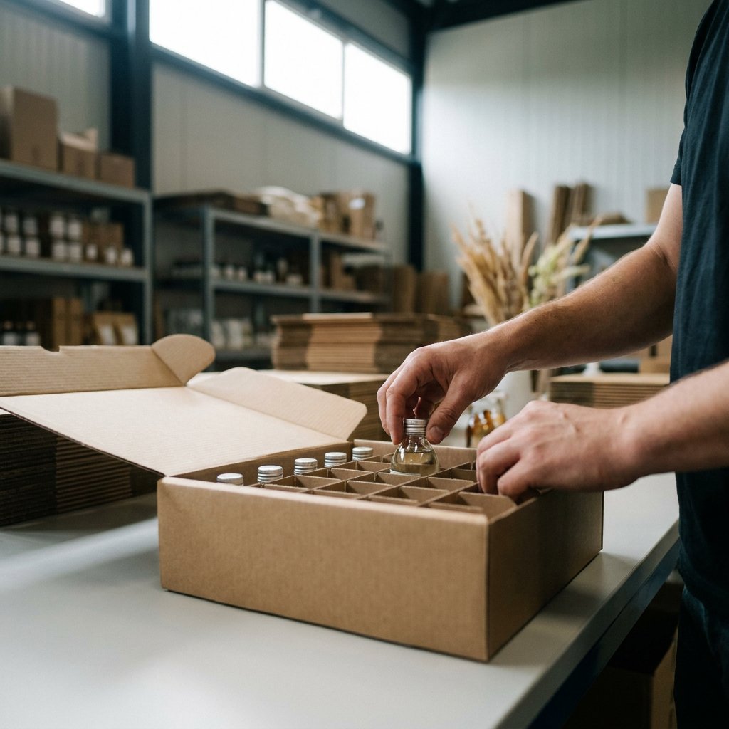 Dozen met vakjes op maat