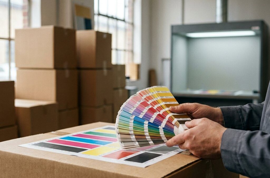 PMS vs CMYK op karton
