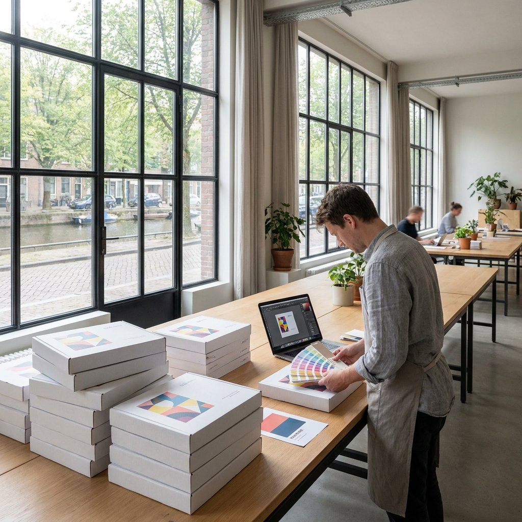 Witte dozen bedrukken